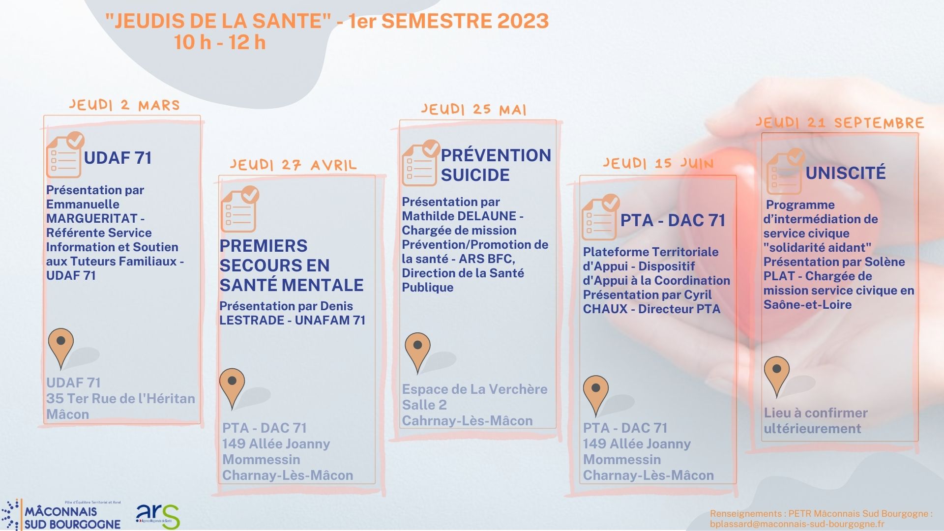 Calendrier Jeudis de la sant 2023 1